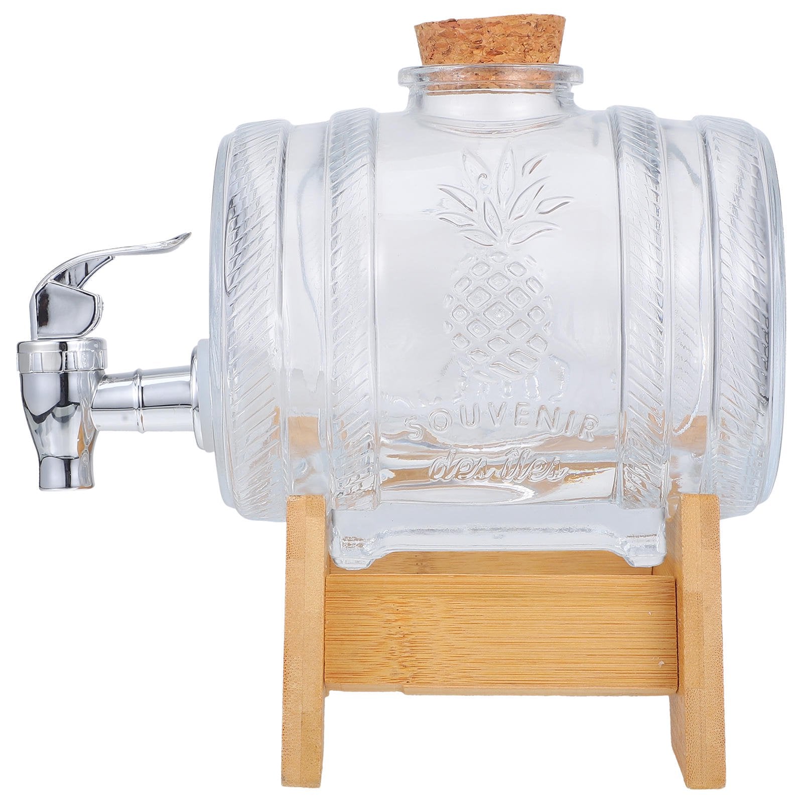 GOOHOCHY 1 Set Drink Barrel Wine Dispenser Assorted Bamboo Stainless Steel Storage