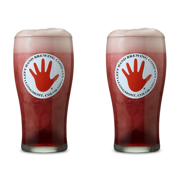 Left Hand Brewery Shaped Tulip Pint Glass Set - Set of 2 Glasses